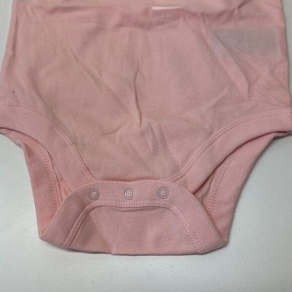 🔥GAP Pink Bodysuit with Ruffled Sleeves Sz 6-12 months - Picture 3 of 5